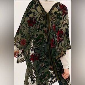 FREE PEOPLE Muse Burn Out Velvet Kimono